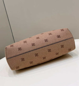 Fendi 8BP127 Fendi First Medium Light Pink flannel bag with embroidery - Default Title - View 5