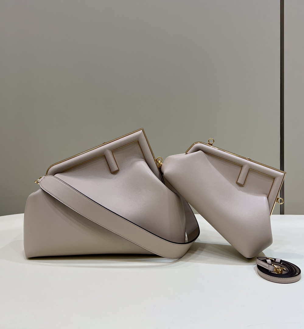 Fendi 8BP127 FENDI FIRST Medium Light Pink leather bag - Default Title - View 1