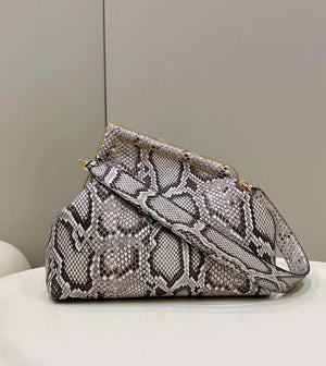Fendi 8BP127 FENDI FIRST Medium Natural python leather bag - Default Title - View 3