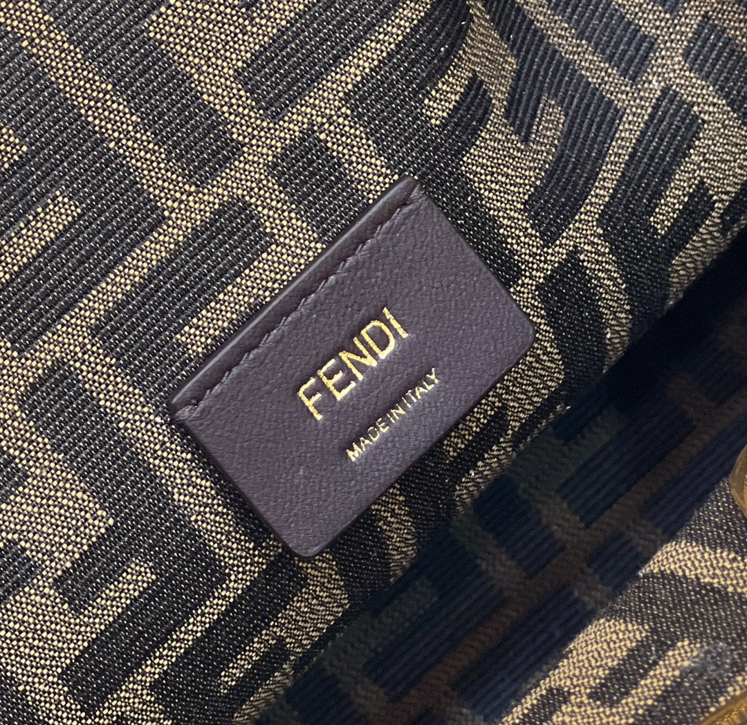 Fendi 8BP127 FENDI FIRST Medium Natural python leather bag - Default Title - View 7