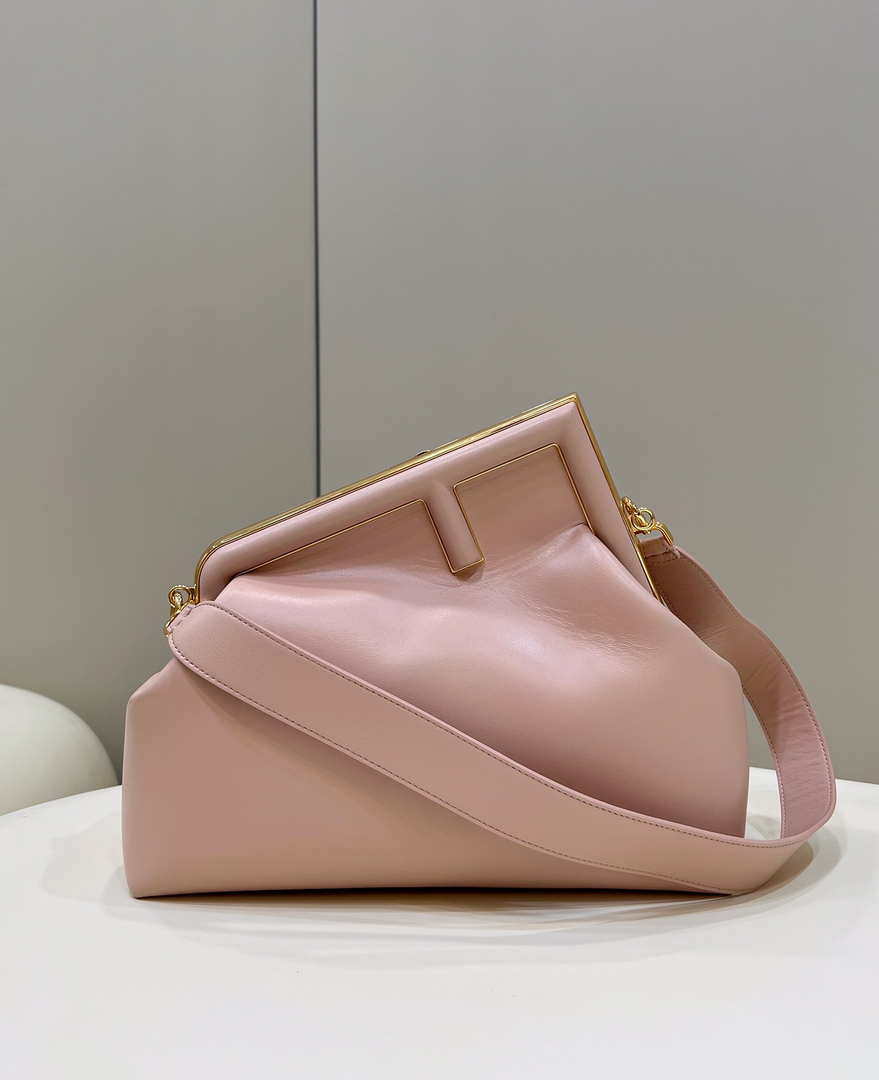 Fendi 8BP127 FENDI FIRST Medium Pink leather bag - Default Title - View 1