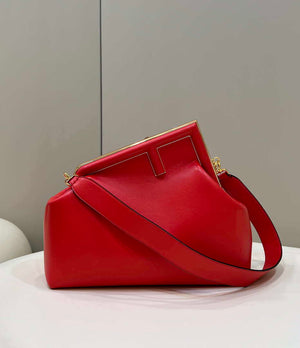 Fendi 8BP127 FENDI FIRST Medium Red leather bag - Default Title - View 2