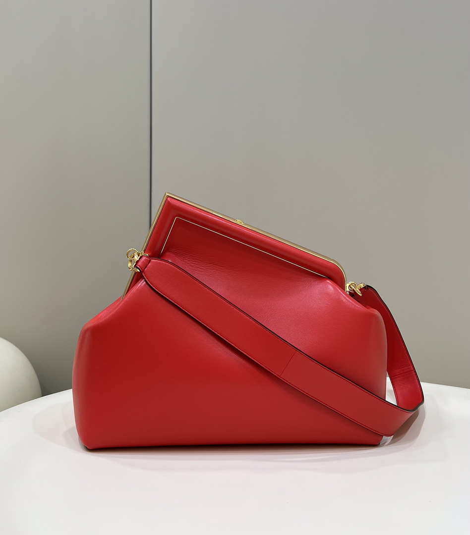 Fendi 8BP127 FENDI FIRST Medium Red leather bag