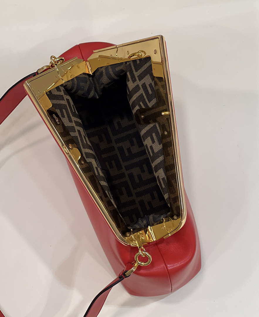 Fendi 8BP127 FENDI FIRST Medium Red leather bag - Default Title - View 9
