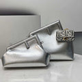 Fendi 8BP127 FENDI FIRST Medium Silver laminated leather bag - Default Title - View 1