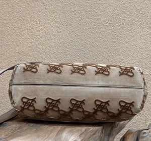 Fendi 8BP129 Fendi First Small Khaki suede bag - Default Title - View 4