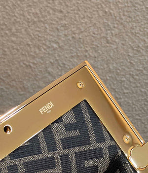 Fendi 8BP129 Fendi First Small Khaki suede bag - Default Title - View 6