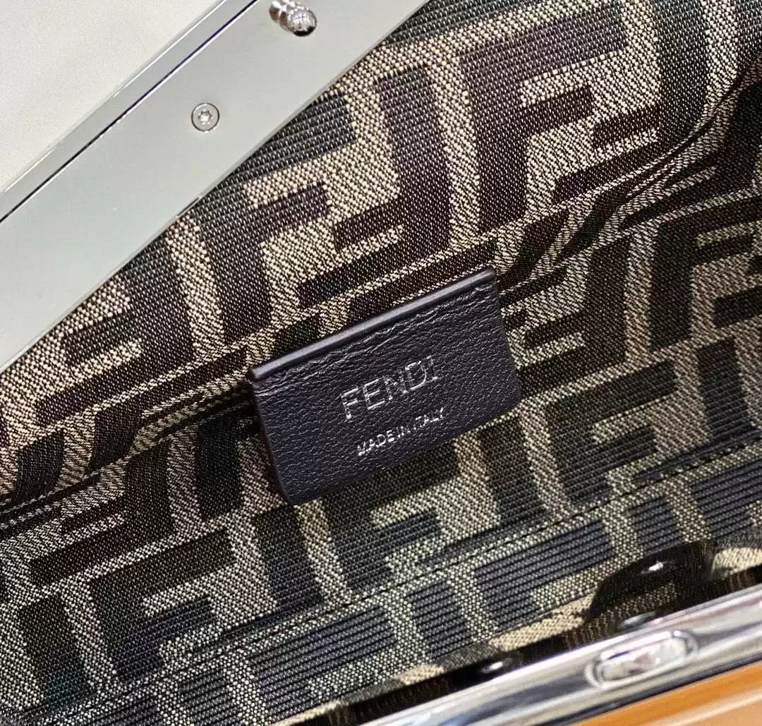 Fendi 8BP129 Fendi First Small Brown patent leather bag - Default Title - View 6