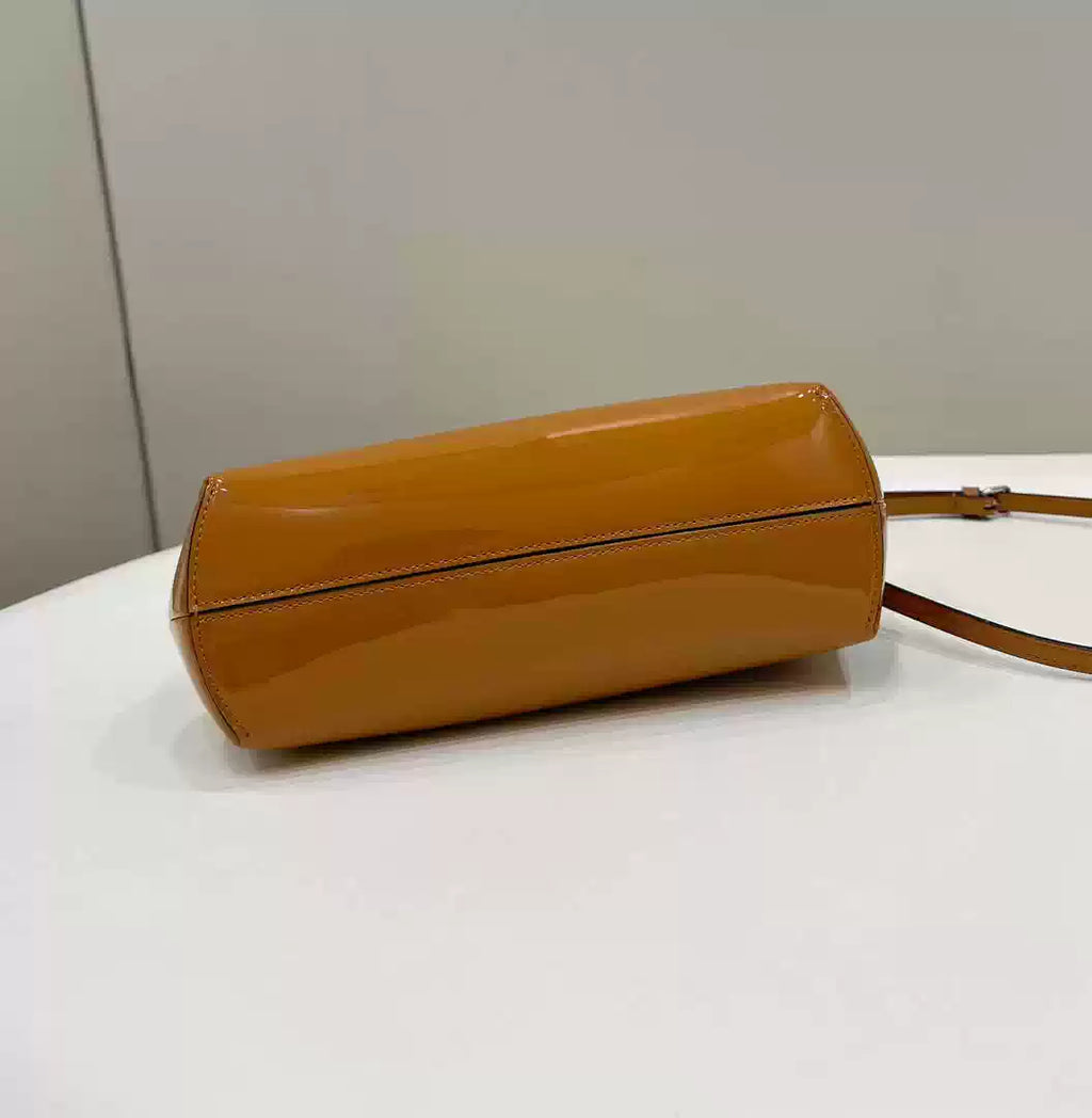 Fendi 8BP129 Fendi First Small Brown patent leather bag