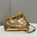 Fendi 8BP129 Fendi First Small Gold sequinned bag 80018M - Default Title - View 1