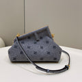 Fendi 8BP129 Fendi First Small Gray flannel bag with embroidery - Default Title - View 1