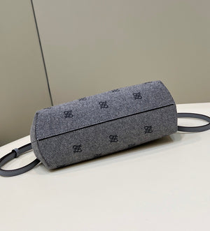 Fendi 8BP129 Fendi First Small Gray flannel bag with embroidery - Default Title - View 4