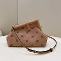 Fendi 8BP129 Fendi First Small Ligth Pink flannel bag with embroidery - Default Title - View 1