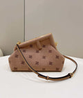 Fendi 8BP129 Fendi First Small Ligth Pink flannel bag with embroidery
