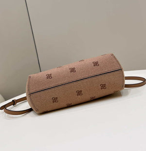 Fendi 8BP129 Fendi First Small Ligth Pink flannel bag with embroidery - Default Title - View 4