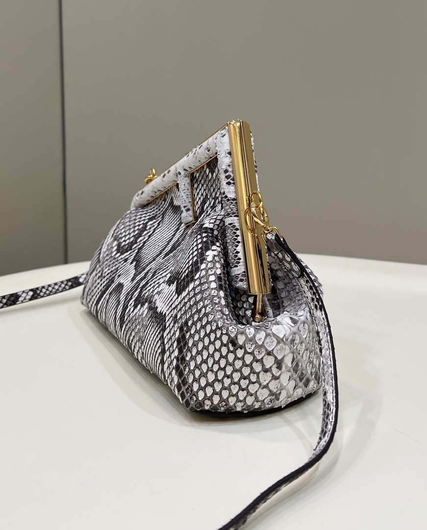 Fendi 8BP129 FENDI FIRST Small Natural python leather bag