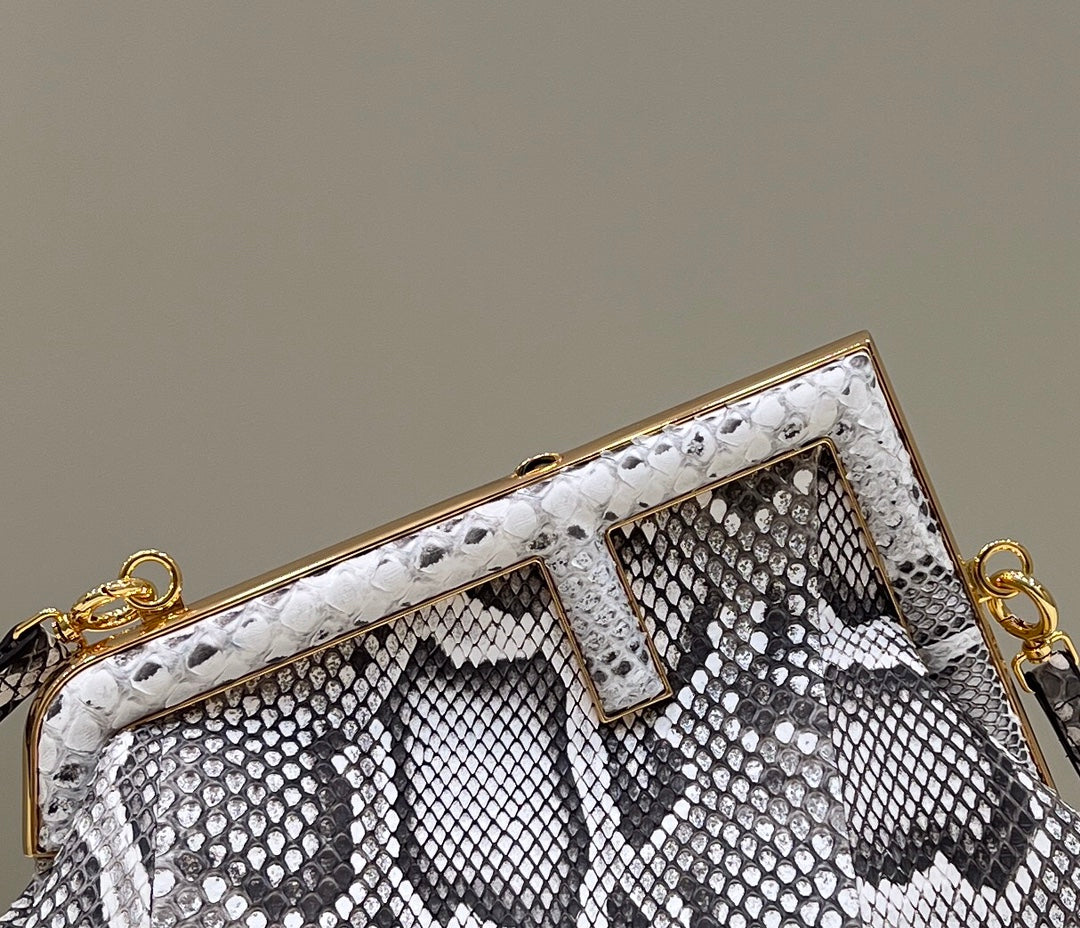Fendi 8BP129 FENDI FIRST Small Natural python leather bag - Default Title - View 5