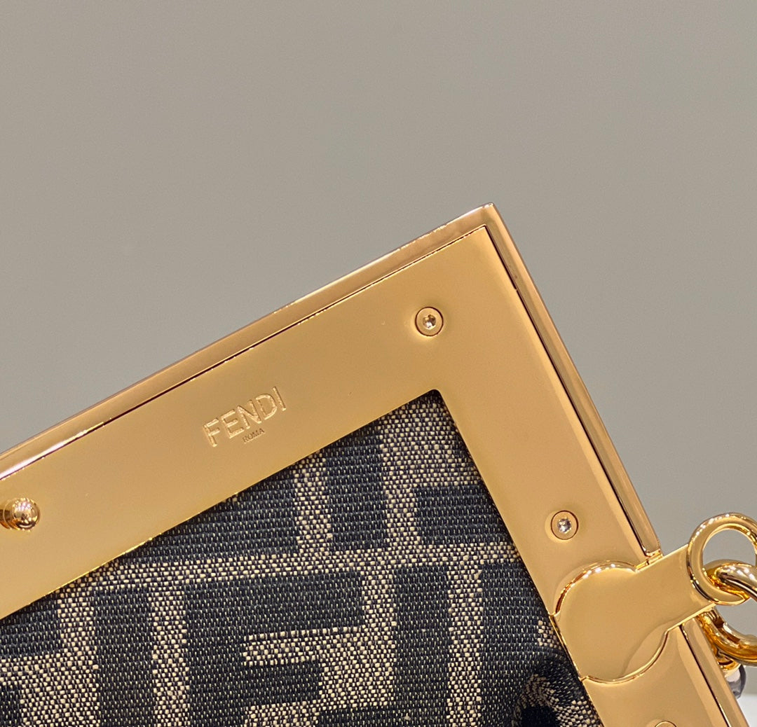 Fendi 8BP129 FENDI FIRST Small Natural python leather bag - Default Title - View 6