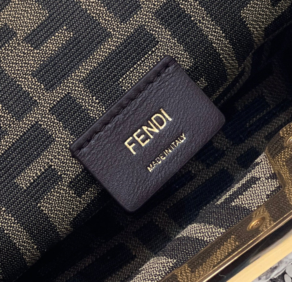 Fendi 8BP129 FENDI FIRST Small Natural python leather bag