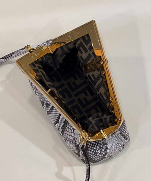 Fendi 8BP129 FENDI FIRST Small Natural python leather bag - Default Title - View 9