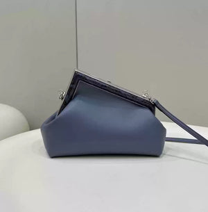 Fendi 8BP129 Fendi First Small Navy blue woven leather bag - Default Title - View 2