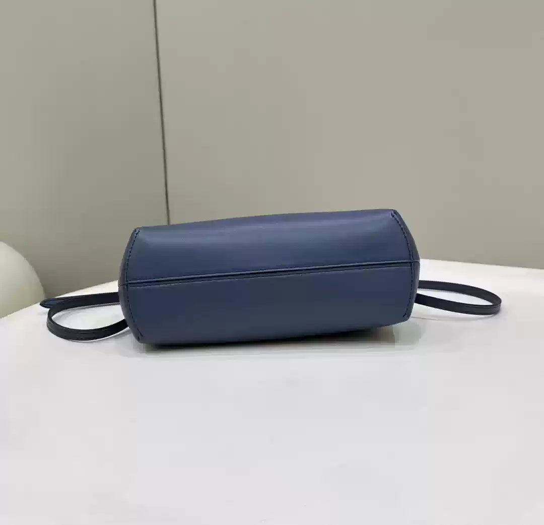 Fendi 8BP129 Fendi First Small Navy blue woven leather bag - Default Title - View 4