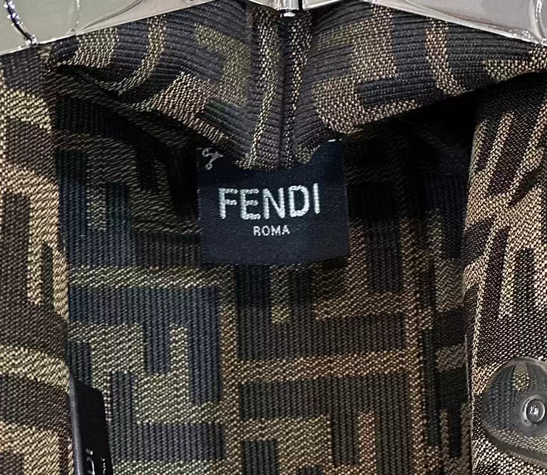 Fendi 8BP129 Fendi First Small Navy blue woven leather bag - Default Title - View 8
