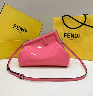 Fendi 8BP129 Fendi First Small Rose Pink patent leather bag - Default Title - View 1