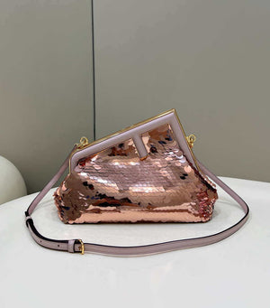 Fendi 8BP129 Fendi First Small Pink sequinned bag 80018M - Default Title - View 1