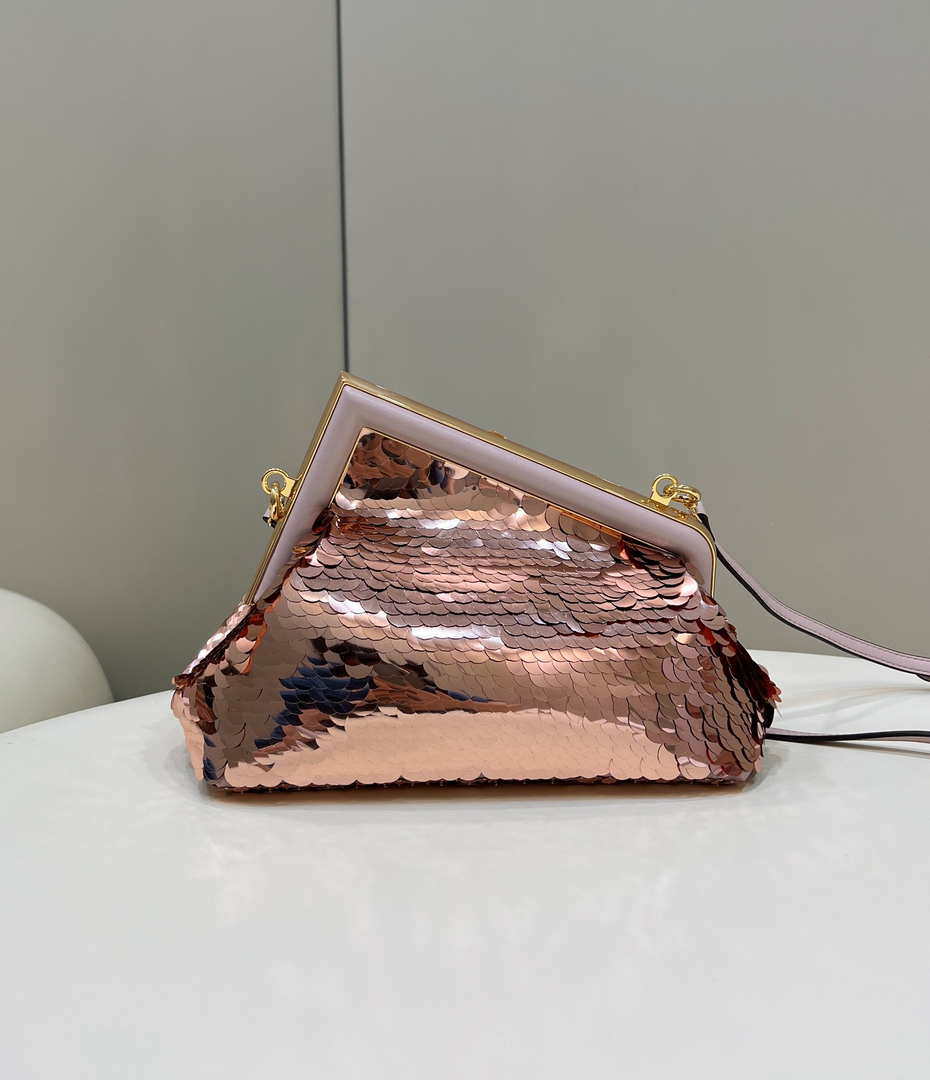 Fendi 8BP129 Fendi First Small Pink sequinned bag 80018M - Default Title - View 2