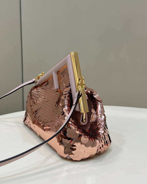 Fendi 8BP129 Fendi First Small Pink sequinned bag 80018M - Default Title - View 3