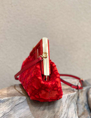 Fendi 8BP129 Fendi First Small Red suede bag - Default Title - View 4