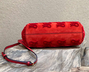 Fendi 8BP129 Fendi First Small Red suede bag - Default Title - View 5