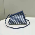 Fendi 8BP129 Fendi First Small White and blue woven leather bag - Default Title - View 1
