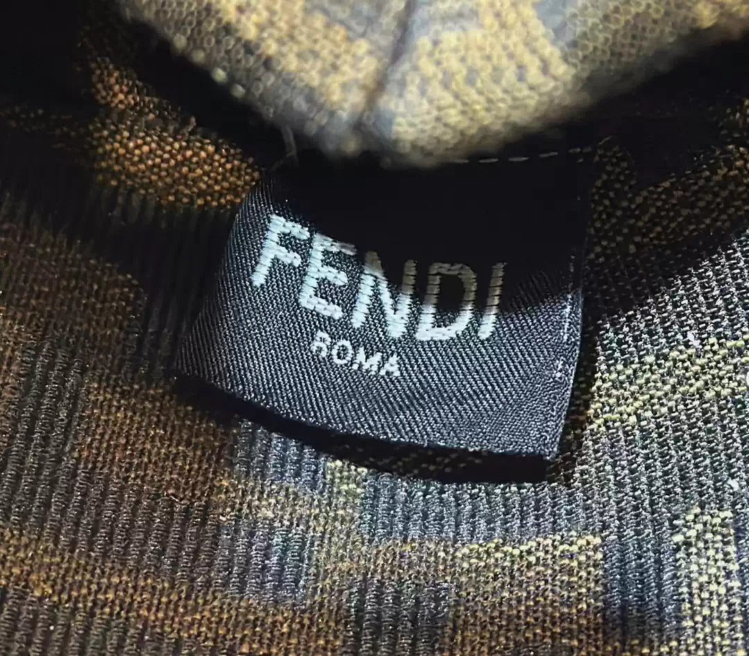 Fendi 8BP129 Fendi First Small White and blue woven leather bag - Default Title - View 8