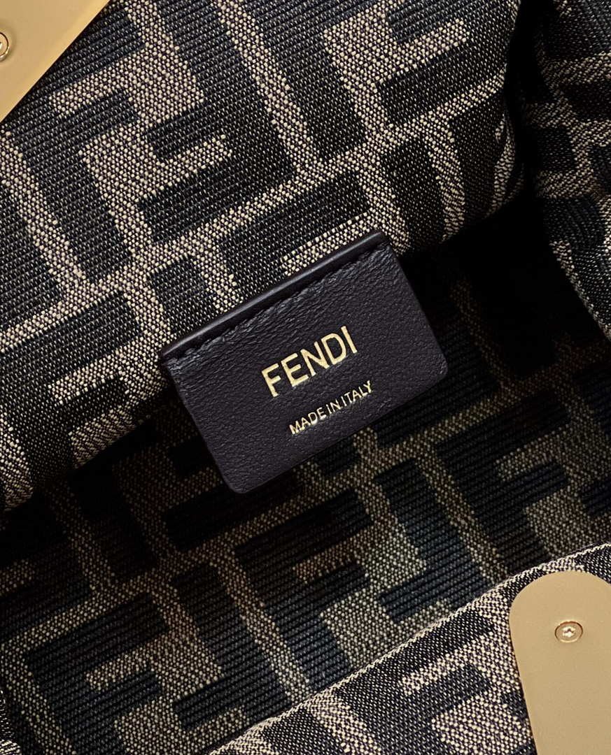 Fendi 8BP129 First Small Black braided leather bag 80103 - Default Title - View 5