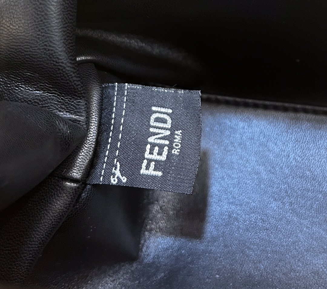 Fendi 8BP129 First Small Crocodile leather bag 80018M Black - Default Title - View 8