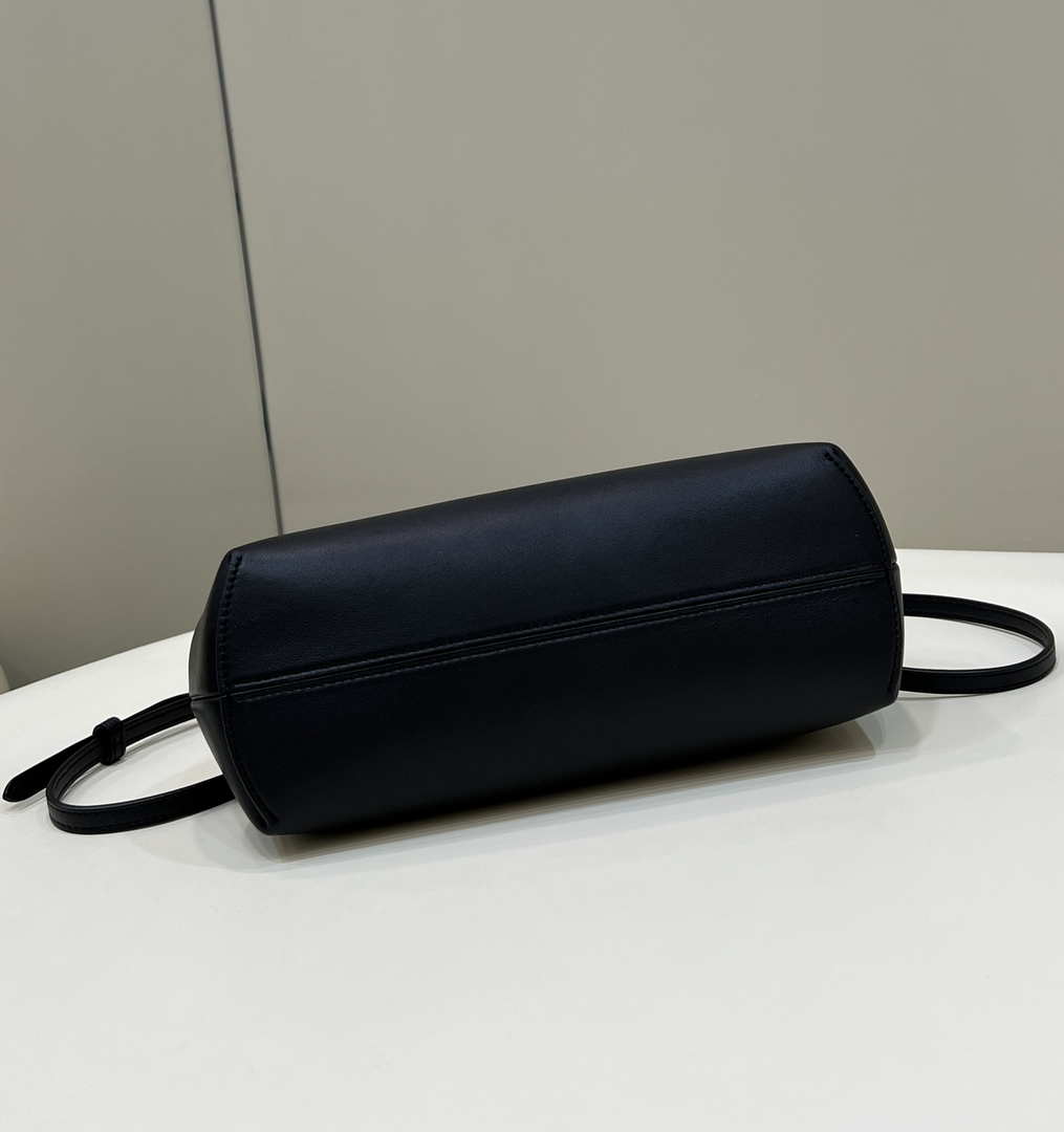 Fendi 8BP129 First Small Fuchsia leather and python leather bag 80043M Black - Default Title - View 4