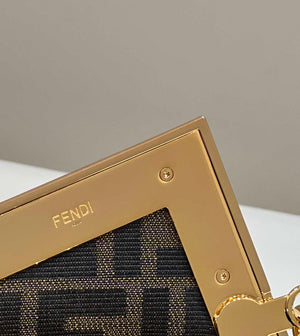Fendi 8BP129 First Small Fuchsia leather and python leather bag 80043M Black - Default Title - View 6