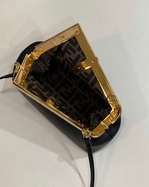 Fendi 8BP129 First Small Fuchsia leather and python leather bag 80043M Black - Default Title - View 9