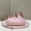 Fendi 8BP129 First Small Fuchsia leather and python leather bag 80043M Pink - Default Title - View 1
