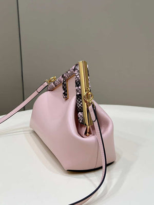 Fendi 8BP129 First Small Fuchsia leather and python leather bag 80043M Pink - Default Title - View 3