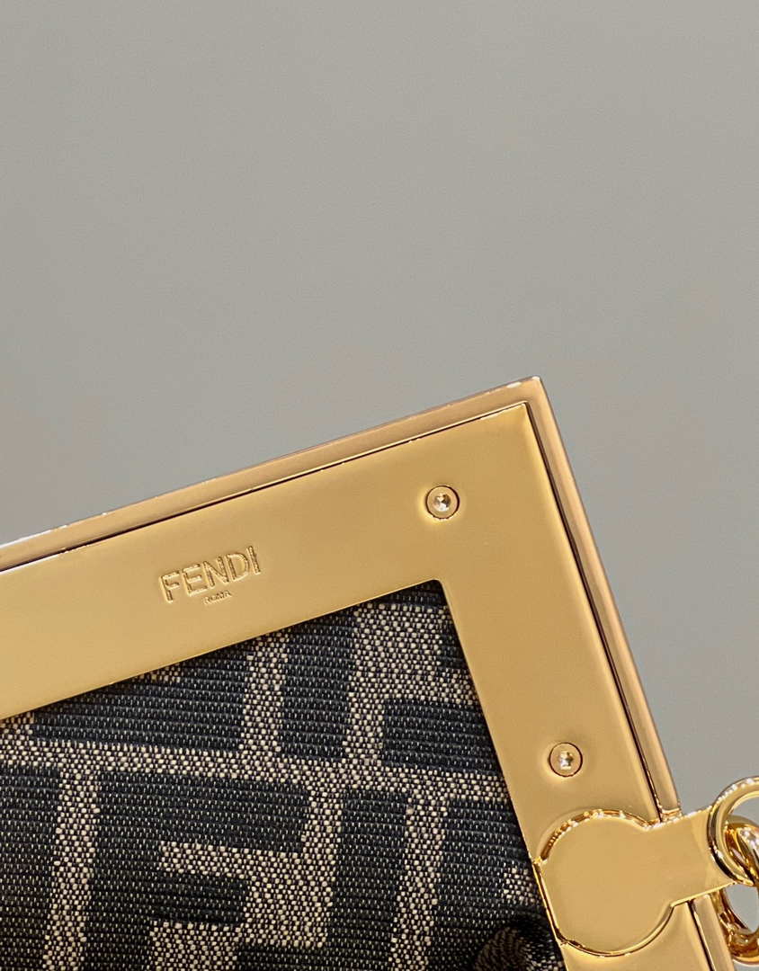 Fendi 8BP129 First Small Fuchsia leather and python leather bag 80043M Pink