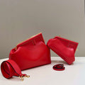 Fendi 8BP129 First Small Fuchsia leather bag 80018M Red