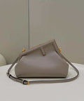 Fendi 8BP129 First Small Fuchsia leather bag 80018M Gray