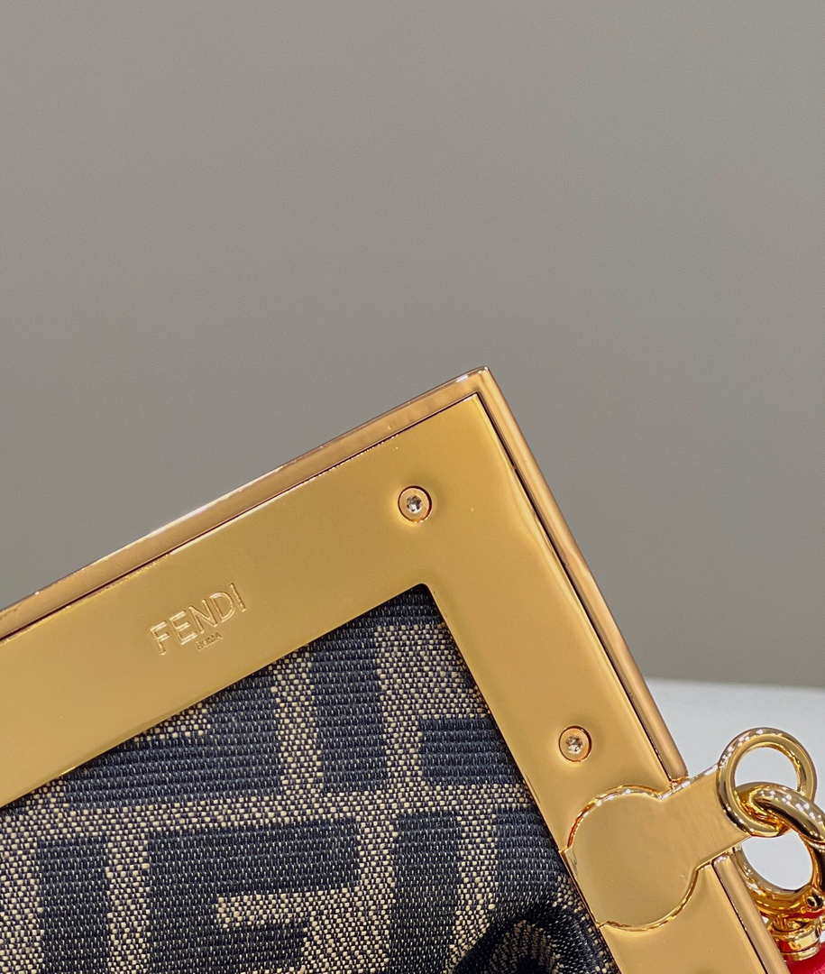Fendi 8BP129 First Small Fuchsia leather bag 80018M Red
