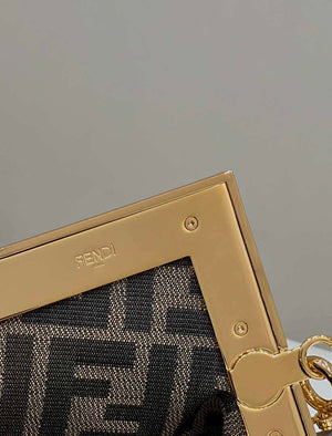 Fendi 8BP129 First Small Fuchsia leather bag 80018M Gray - Default Title - View 6