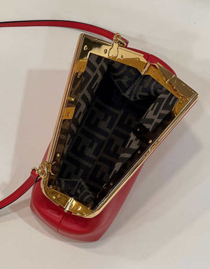 Fendi 8BP129 First Small Fuchsia leather bag 80018M Red - Default Title - View 9