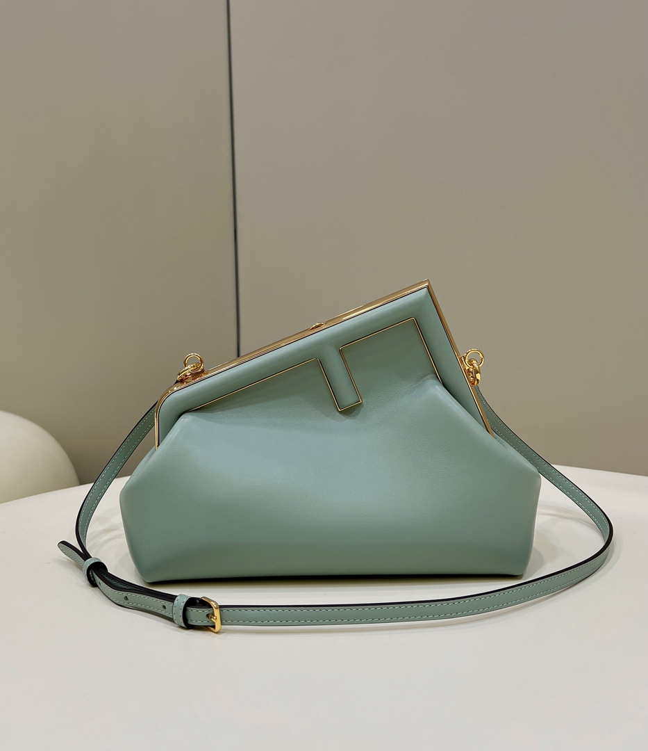 Fendi 8BP129 First Small Fuchsia leather bag 80018M Light Green - Default Title - View 1