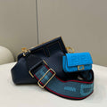 Fendi 8BP129 First Small Fuchsia leather bag 80018M Navy Blue - Default Title - View 1